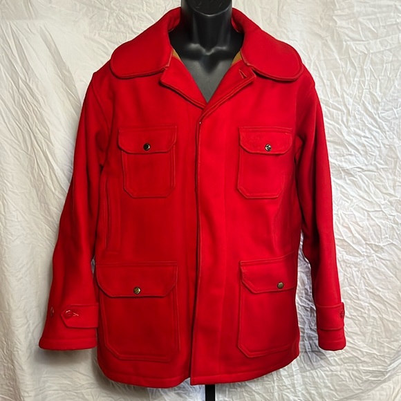 Woolrich VINTAGE Red Hunting Jacket Size 46 - Picture 1 of 10